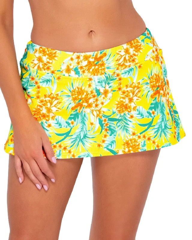 2024 Sunsets Golden Tropics Sandbar Rib Sporty Swim Skirt - 40B