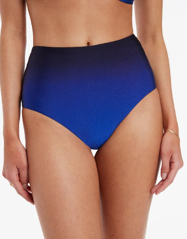 Oia Sunset High Waist Bikini Pant - Ocean