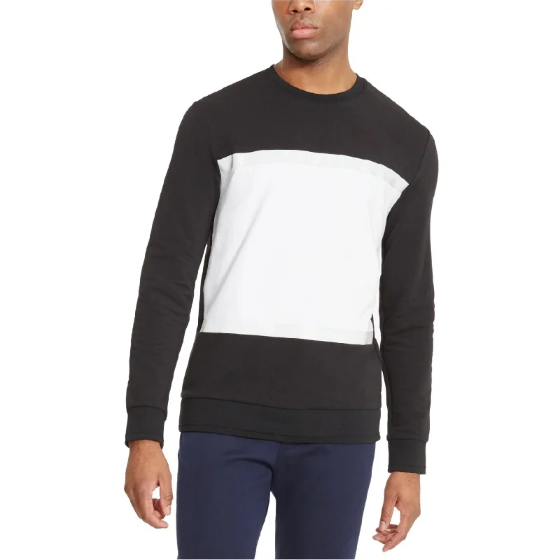 Kenneth Cole Mens Pieced Sweatshirt, Black, XX-Large