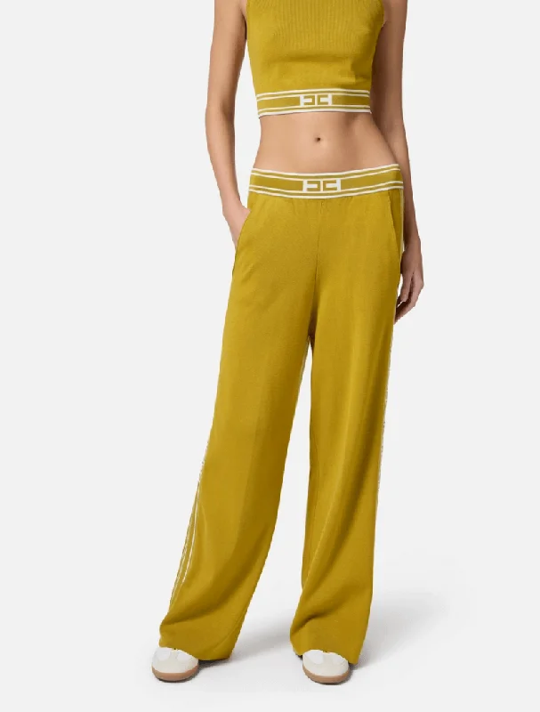 Yellow trousers w/ contrasting bands