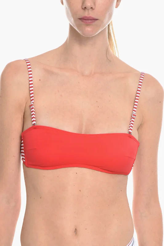 Diesel Striped Details BFB-DOLYS Bandeau Bikini Top