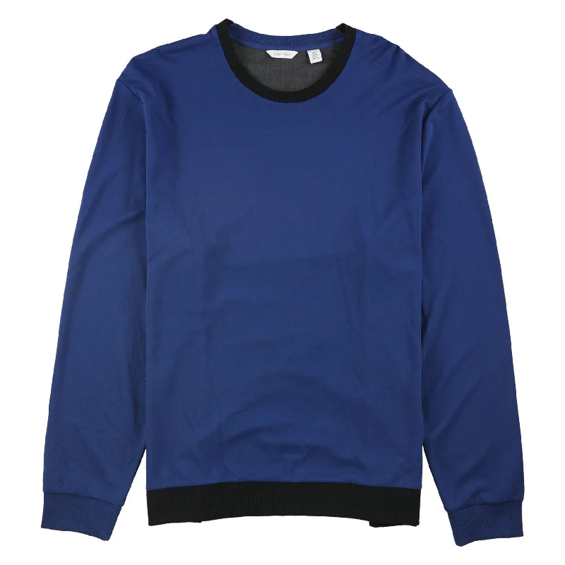 Calvin Klein Mens Tipped Sweatshirt, Blue, XX-Large