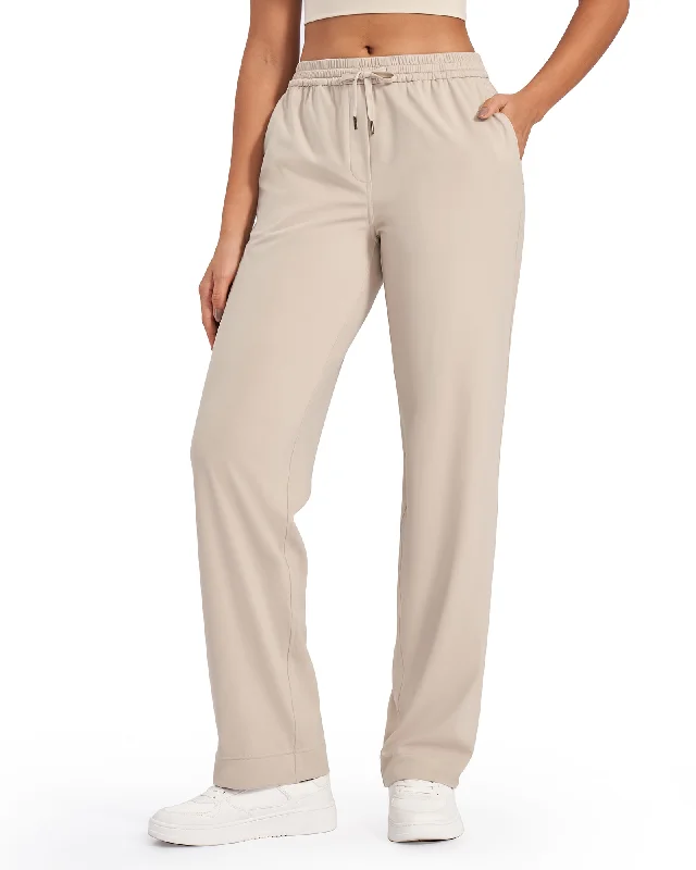 Business Casual Drawstrings Straight Leg Pants 33