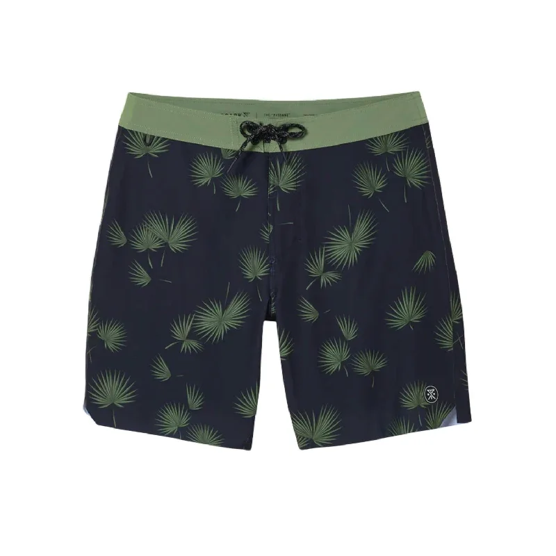 Men's Passage Primo 18" Fronds Boardshorts In Dark Navy