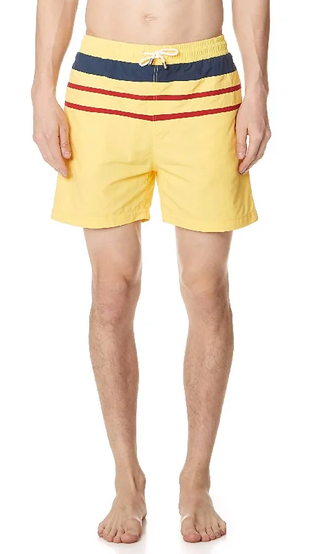 The Classic Drawstrings Swim Shorts Trunks In Colorblock