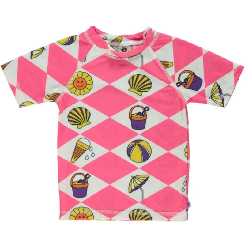 Småfolk Pink Summer Vacation Swim T-shirt