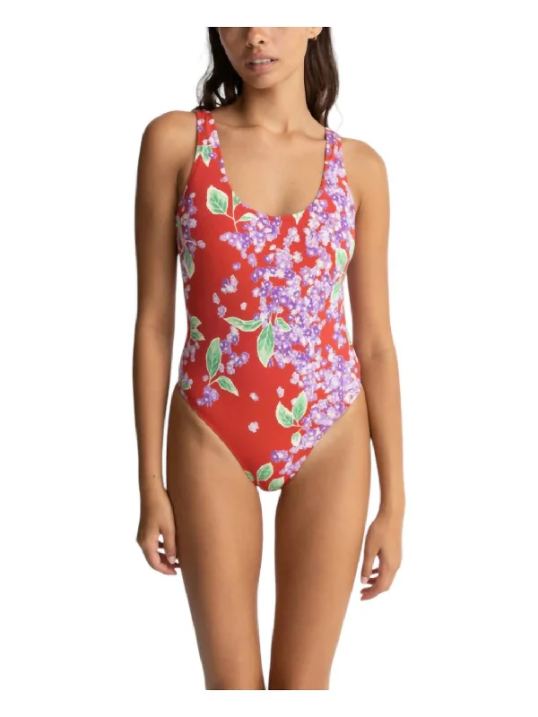 Isle Scoop Neck One Piece Swimsuit In Red