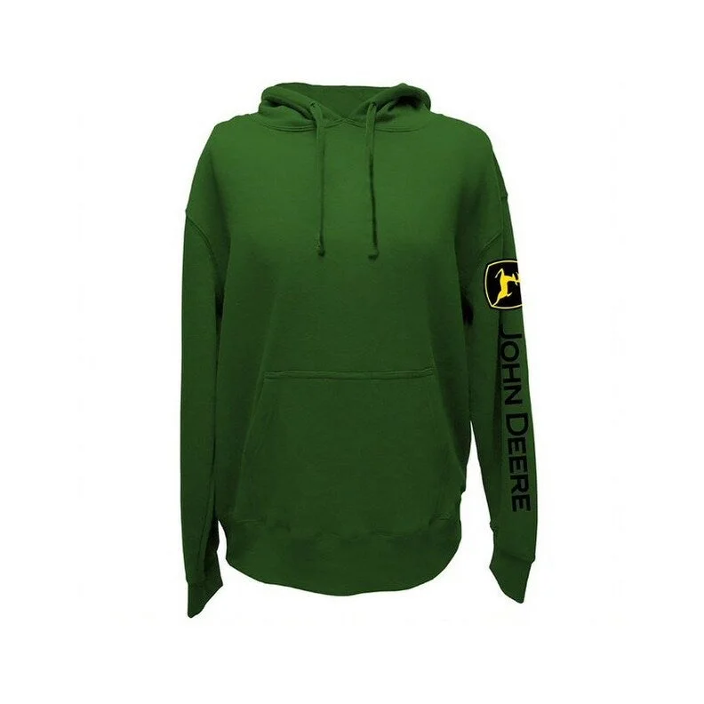 John Deere Western Sweatshirt Mens Fleece Hood Logo JM02-PU1