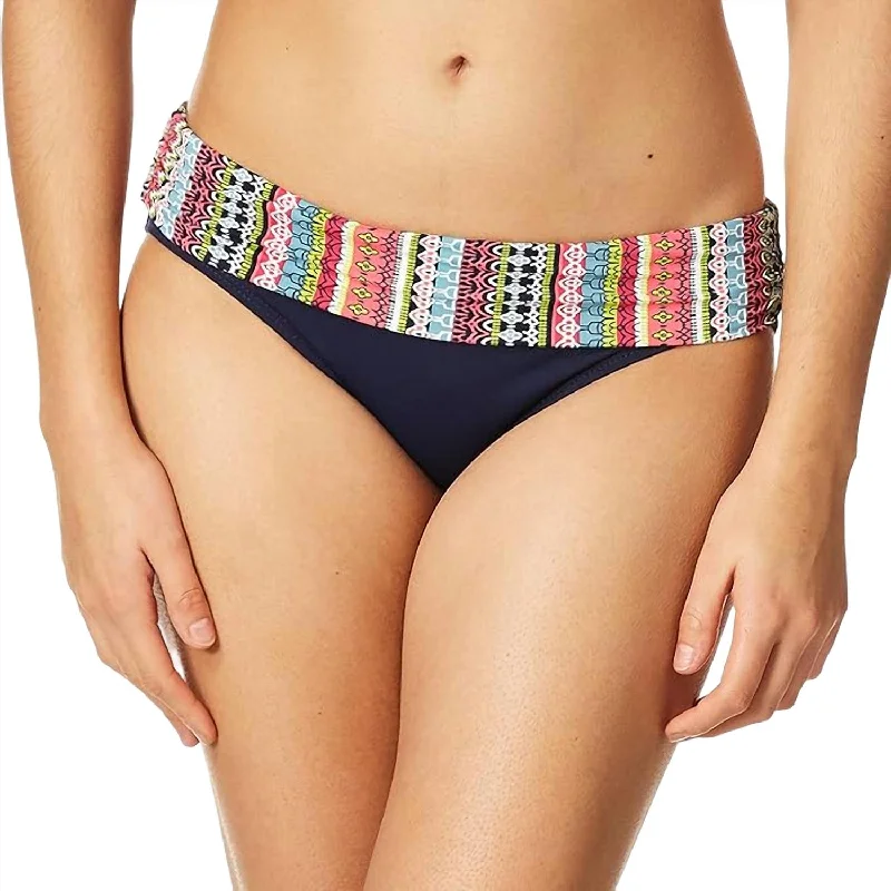 Jet Stripe Fold Bikini In Multi