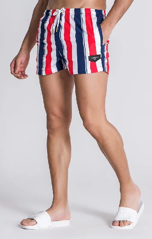 Multicolor California Navy Swimshorts