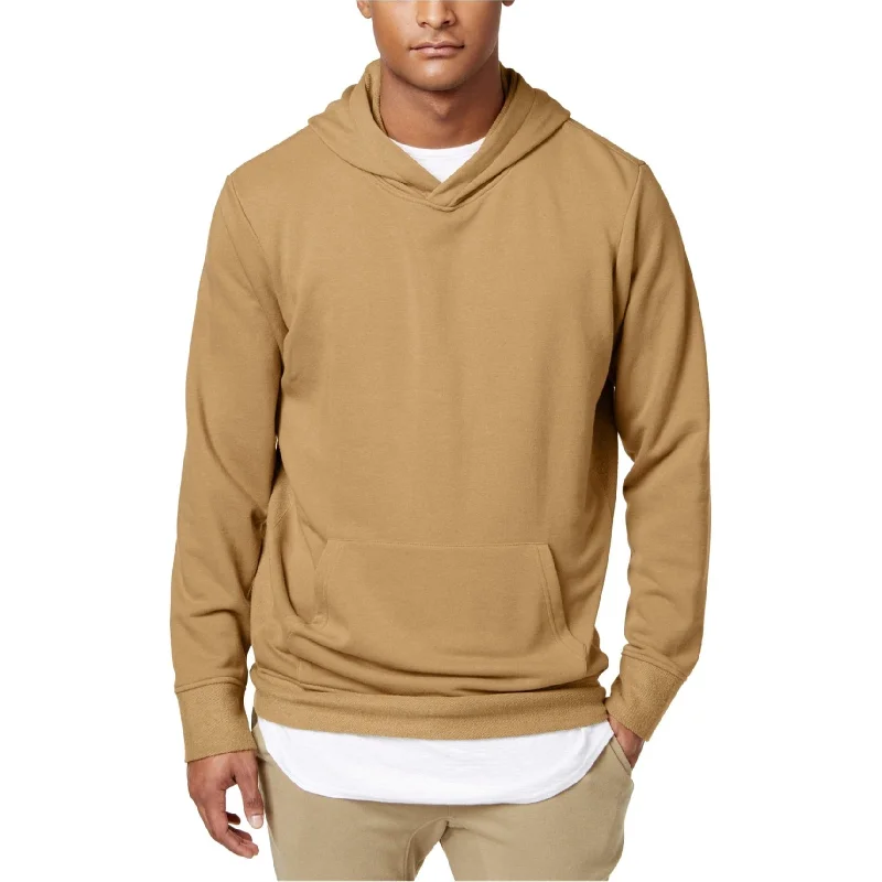 Jaywalker Mens Vintage Paneled Hoodie Sweatshirt, Brown, Small