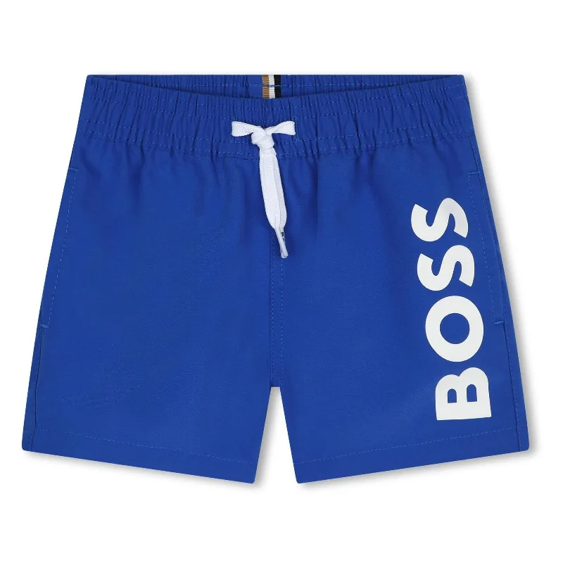 Blue Side Logo Swimshorts