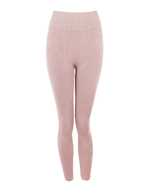 AWAKEN Ribbed Leggings | Blush