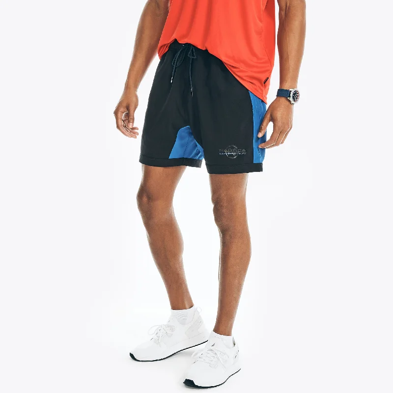 Nautica Mens Competition 6" Colorblock Compression Short