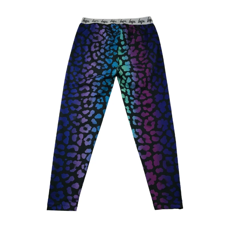 Hype Sport Leggings Age 14 Purple Blue and Mind Gradient Graphic Pattern