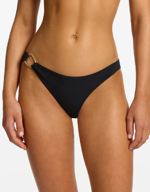 Jetset Lien Trim Hipster Bikini Pant - Black