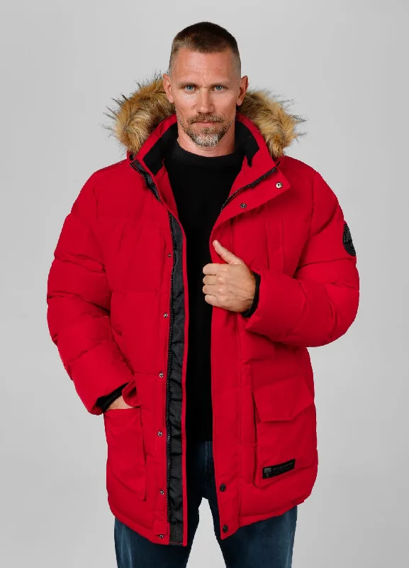 Men's winter  hooded parka jacket Forest