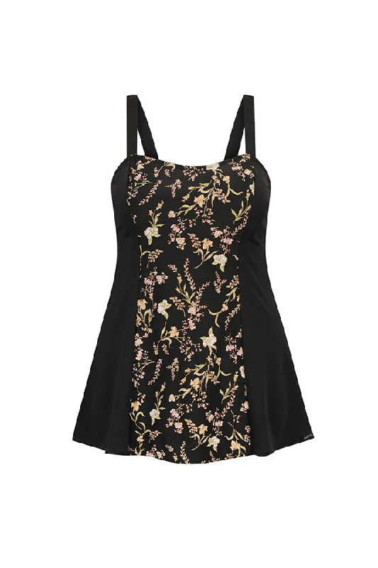 Wildflowers Chlorine Resistant Wide Strap Swim Dress - NO PANT