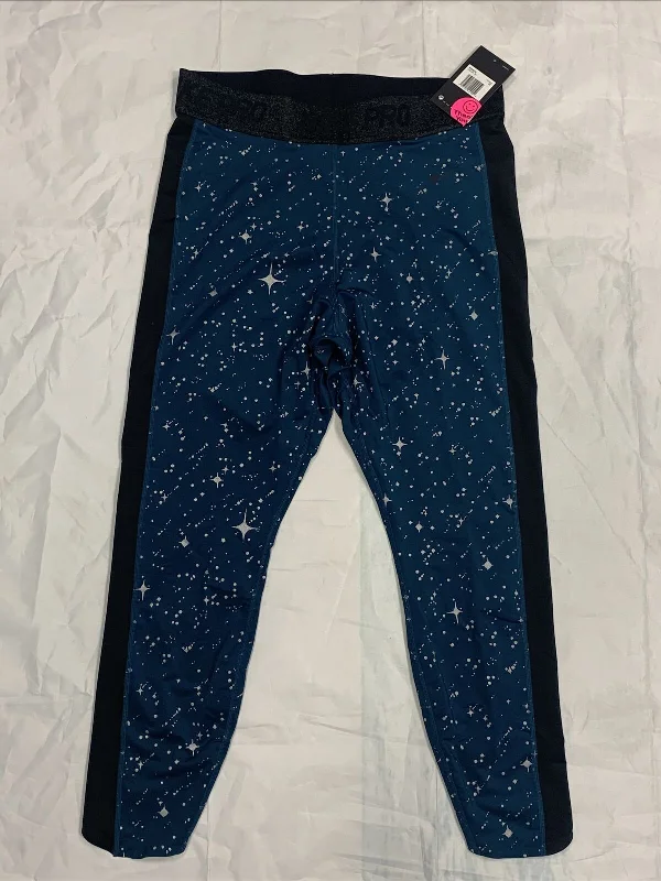 Nike Dri-Fit CQ0146-347 Womens Midnight Turquoise Polyester Leggings Size 1X R74