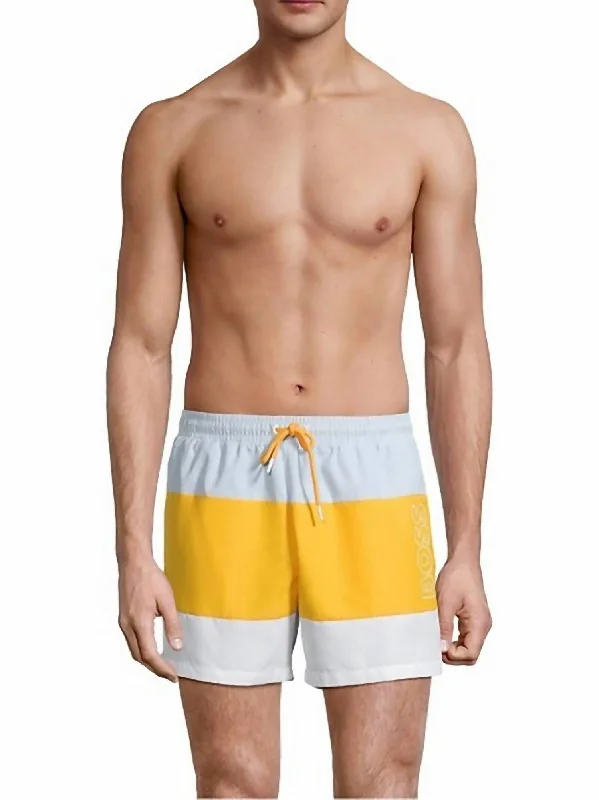 Men's Coco Swim Shorts In Open Yellow