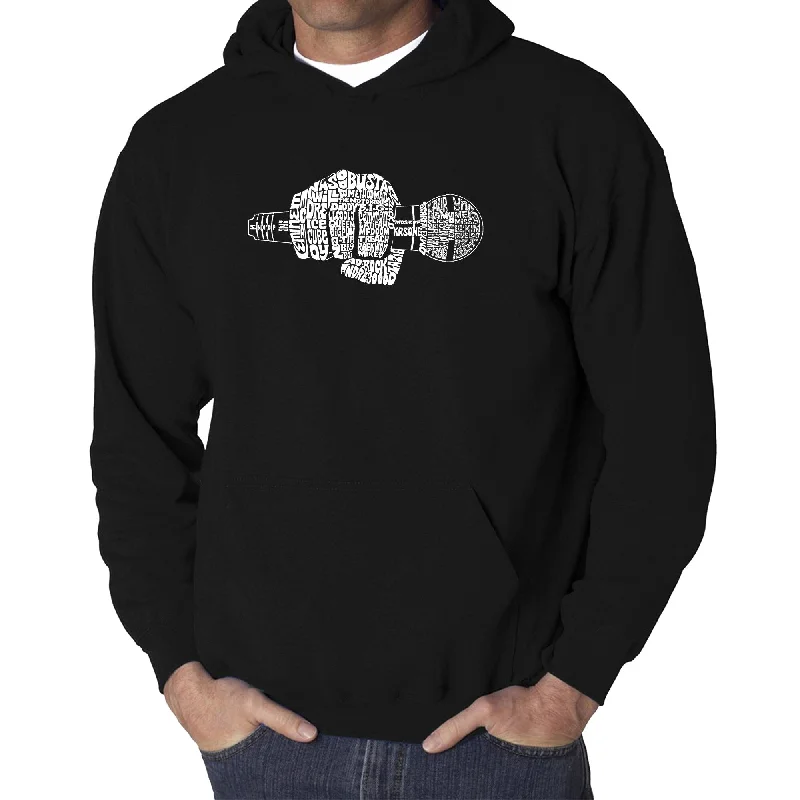 LA Pop Art Men's Word Art Hooded Sweatshirt - 90's Rappers