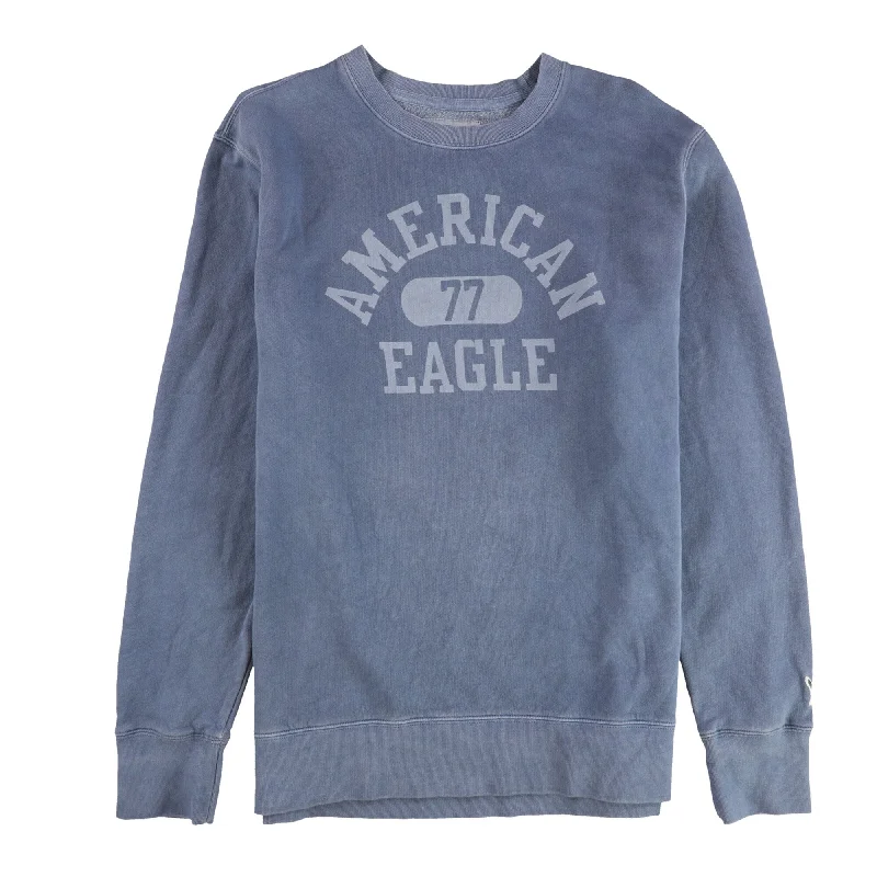 American Eagle Mens Branded Sweatshirt, Blue, Large