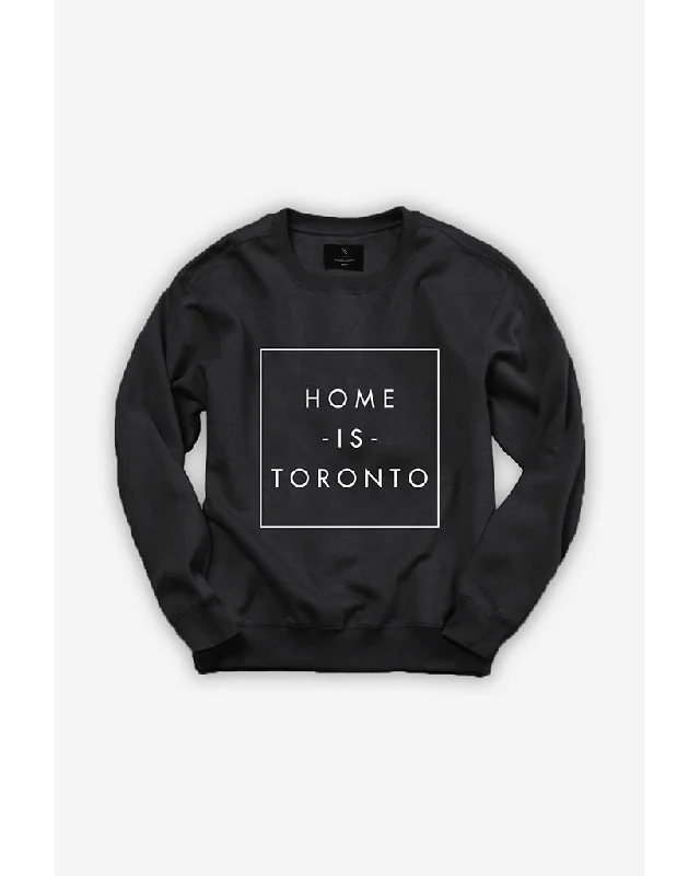 Peace Collective Home Is Toronto Box Crewneck Sweatshirt - Womens - Black