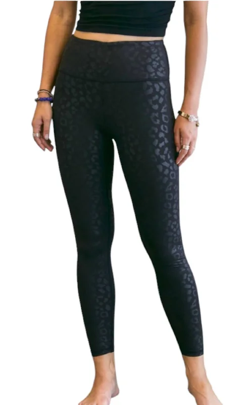 Leopard Active Leggings In Black