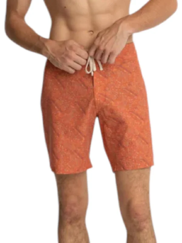 Aida Paisley Trunk Shorts In Persimmon