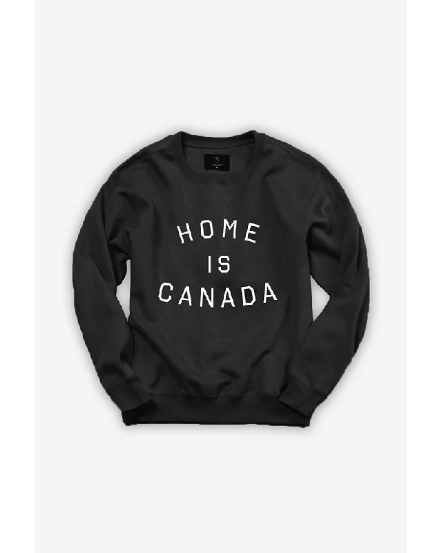 Peace Collective Home Is Canada Crewneck Sweatshirt - Womens - Black