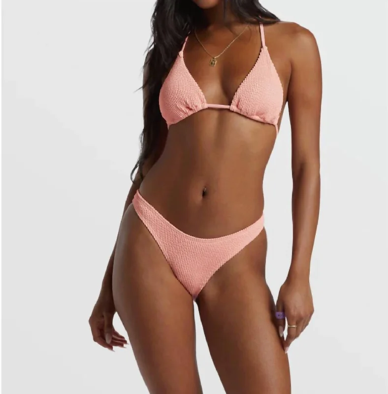 Summer High Hike Bikini Bottoms In Peach Tart