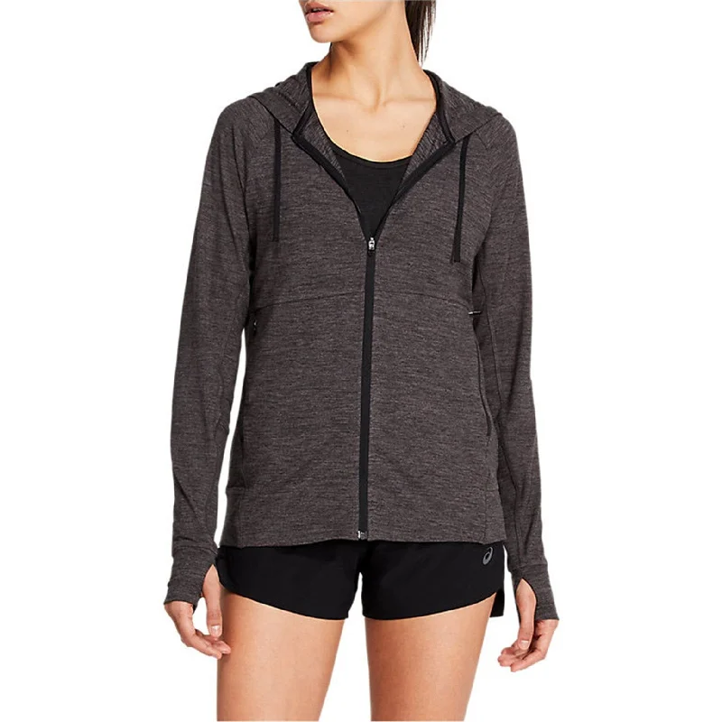 ASICS Womens Performance Tech Hoodie Sweatshirt, Grey, X-Small