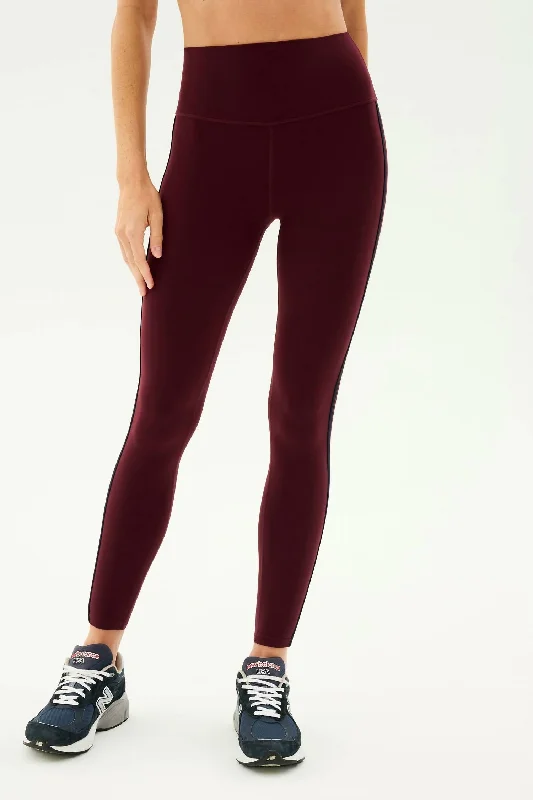 Ella High Waist Airweight 7/8 Legging In Dark Cherry/indigo