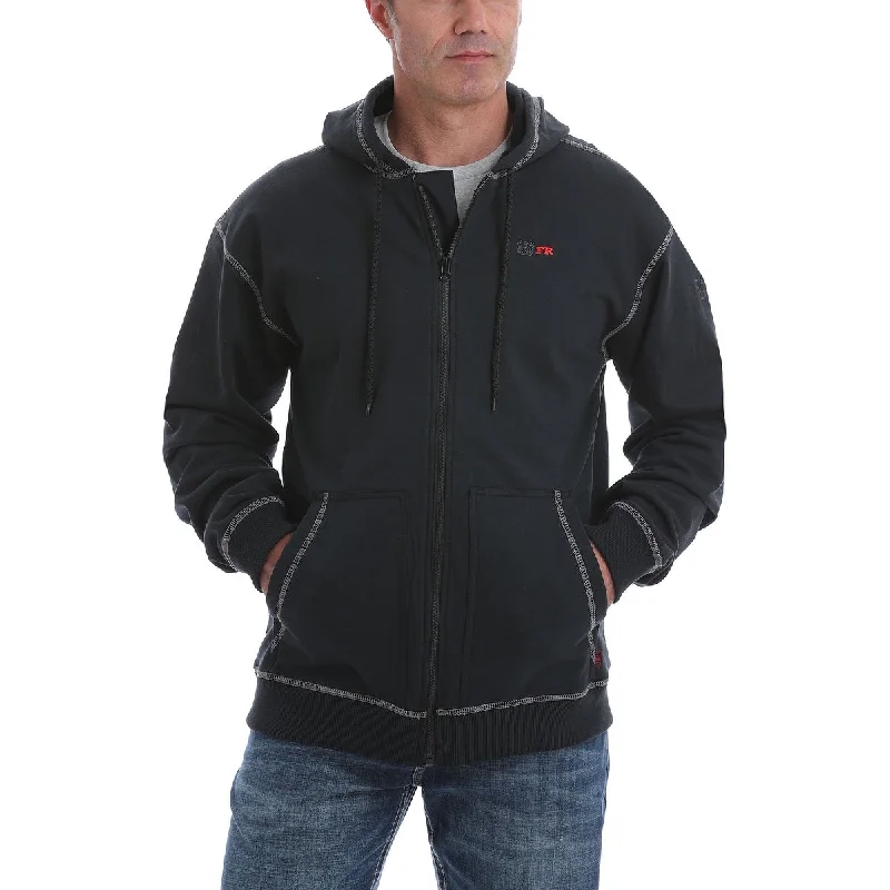 Cinch Work Sweatshirt Mens Hoodie Zip Flame Resist Black WNK3301004