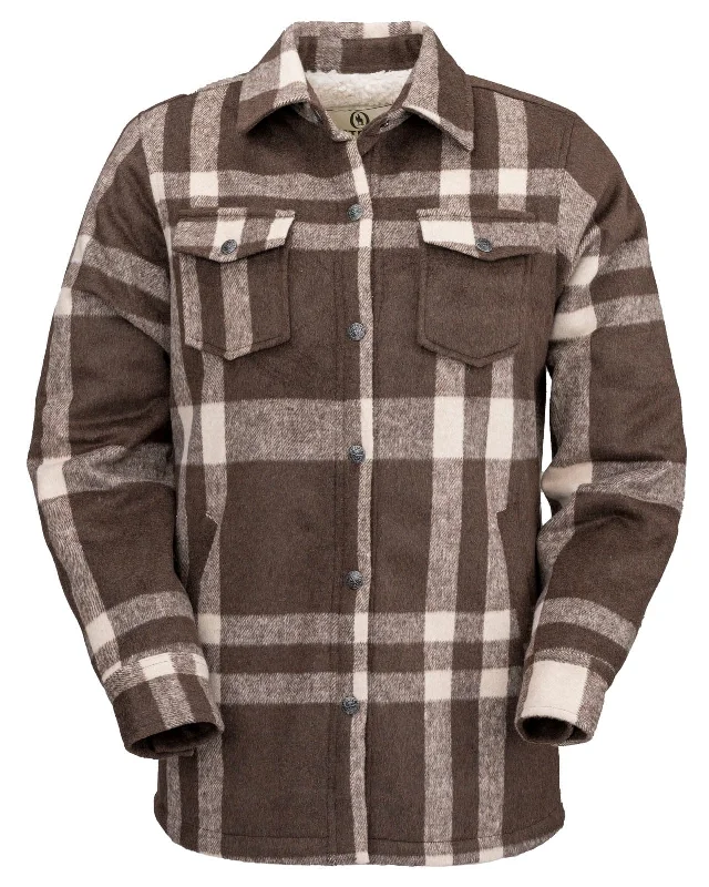 Women's C'Anne Jacket - Creme & Brown Plaid