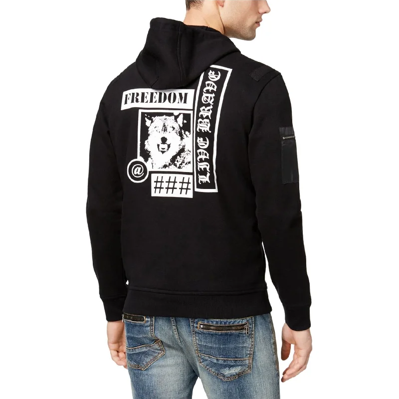 I-N-C Mens Freedom Hoodie Sweatshirt, Black, XX-Large