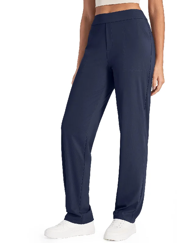 High-Waist Straight Work Pants 28