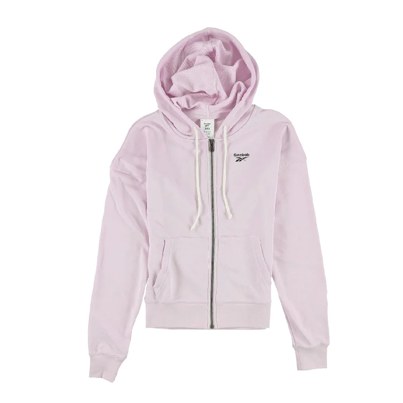 Reebok Womens Essentials Yoga Hoodie Sweatshirt, Pink, XX-Small