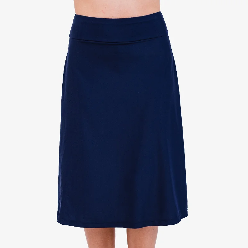 Women's Below The Knee Swim Skirt With Capri Leggings