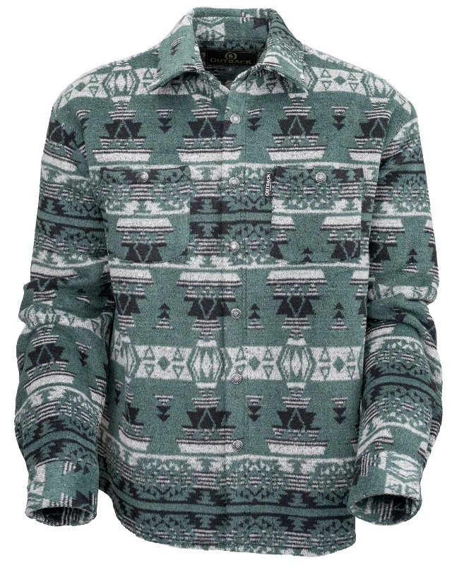 Men's Hudson Shirt Jacket - Sage Aztec