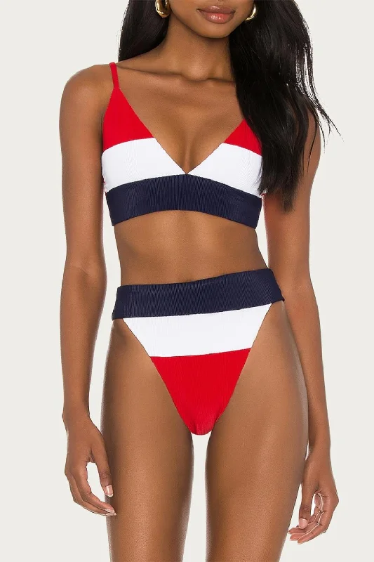 Alexis Bikini Bottom In Red/white/blue