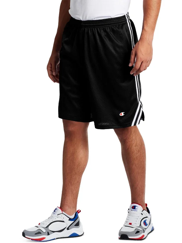 Mens Striped Trim Fitness Shorts