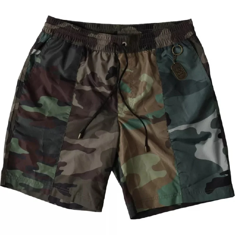 Dolce & Gabbana multi Camouflage Patchwork Beachwear Shorts Men's Swimwear