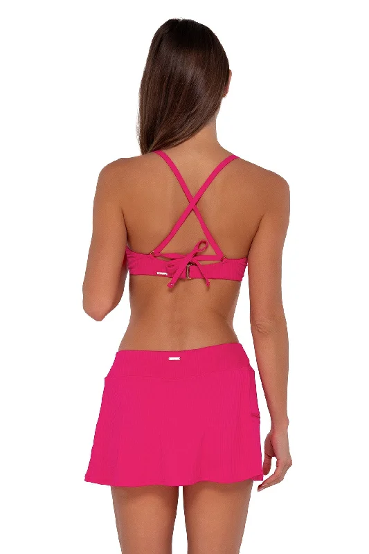 Sunsets Begonia Sandbar Rib Sporty Swim Skirt