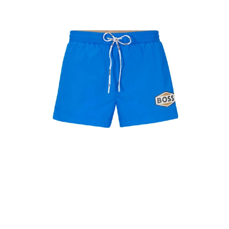 Quick-drying swim shorts with logo details