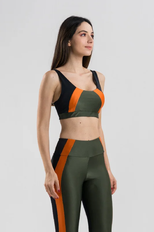 Power Sport Bra - Military Green