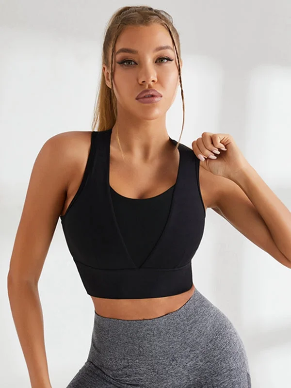 ZASUWA Female Mesh Deep V-collar Sports Bras